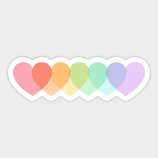 Rainbow heart Sticker